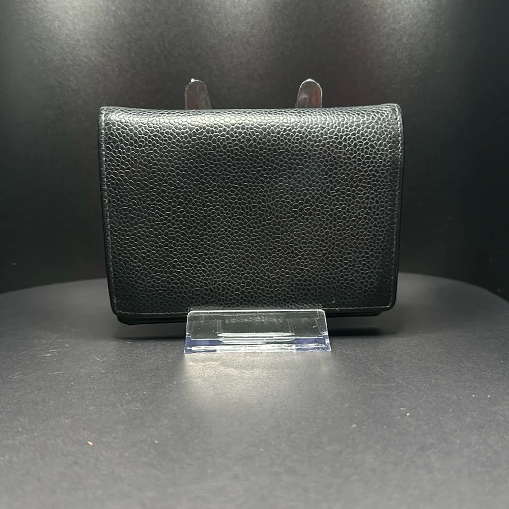 CHANEL Caviar Timeless CC Compact French Wallet in Black‎ - EUC - Picture 3 of 13